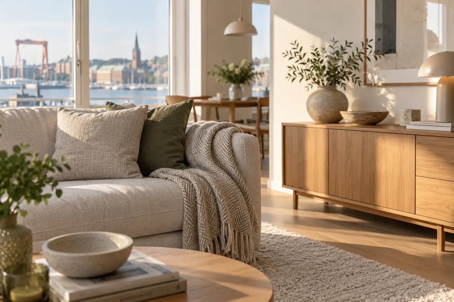 Möblerat Airbnb-hem efter noggrann städning