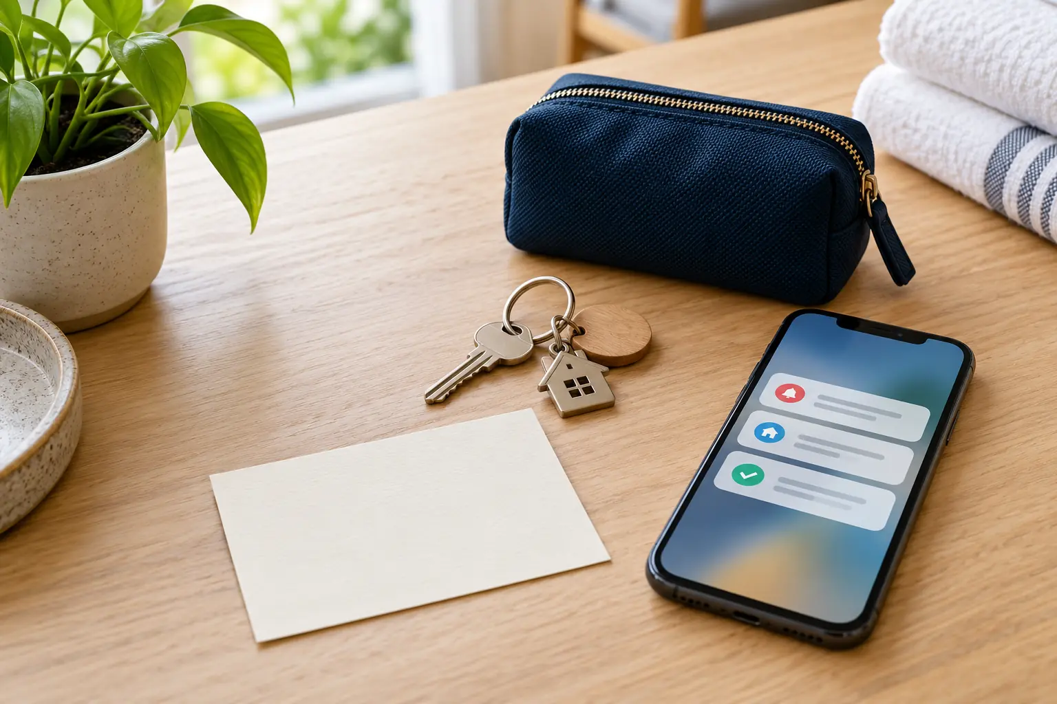 Nycklar och rapportering inför nästa Airbnb-gäst