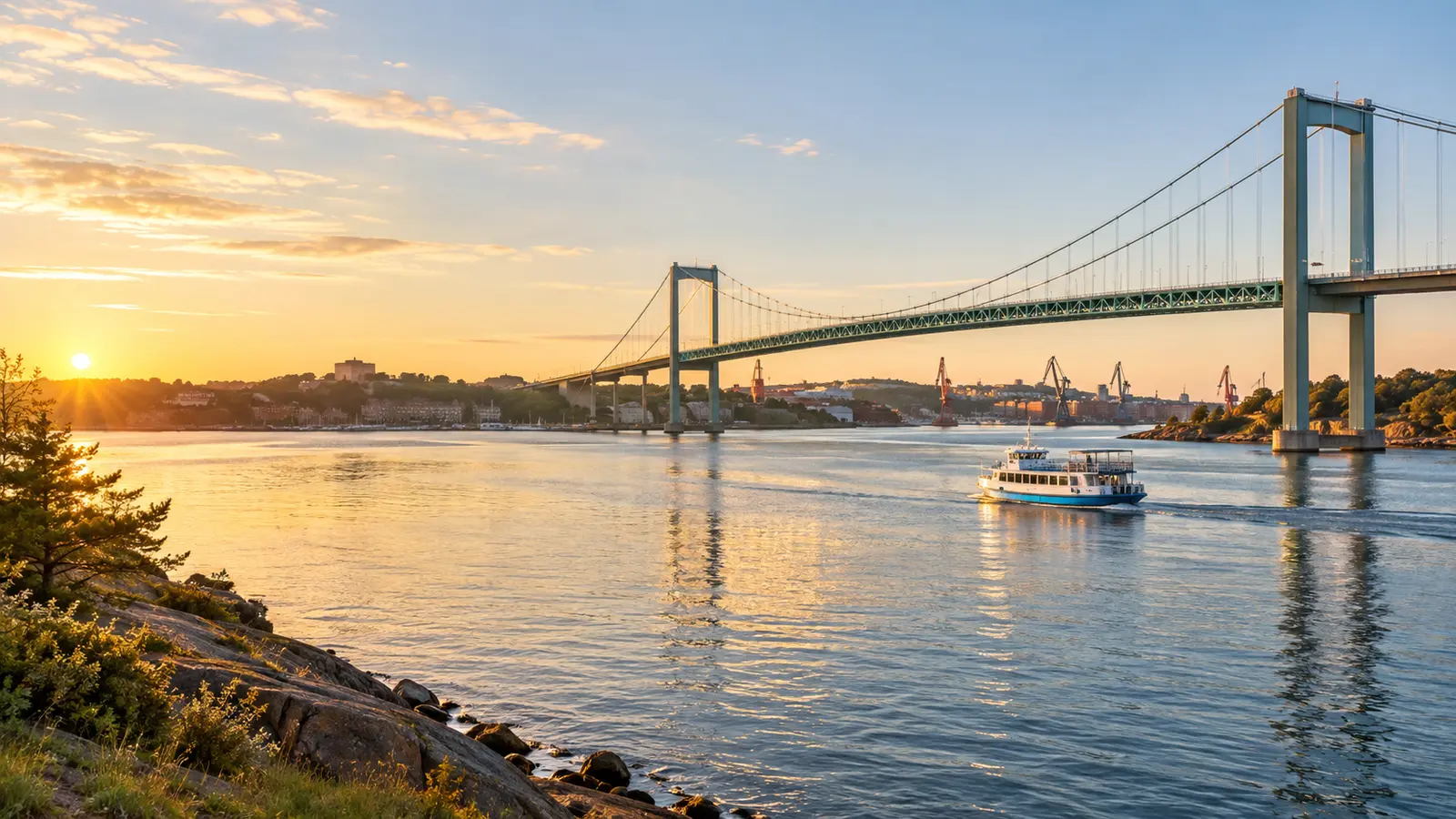 Älvsborgsbron och Göteborgs hamninlopp