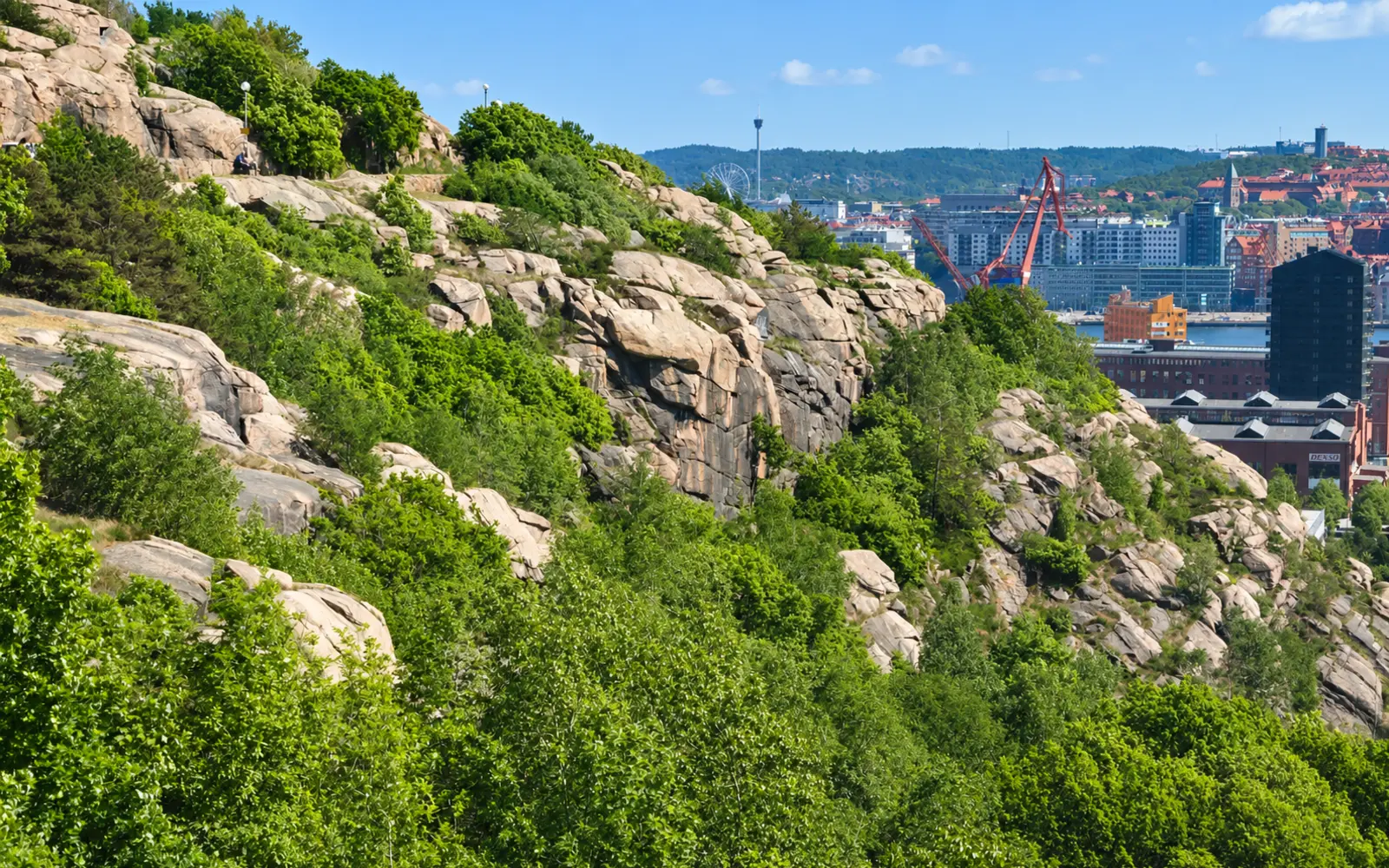 Utsikt över Göteborg från Ramberget och Keillers Park
